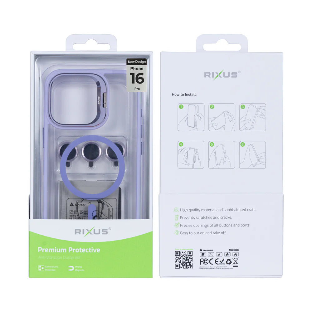 Masszív tok MagSafe-fel iPhone 16 Pro-hoz (világoslila)