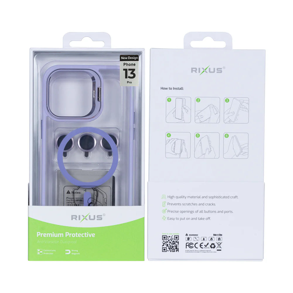 Masszív Magsafe tok iPhone 13 Pro készülékhez (világoslila)