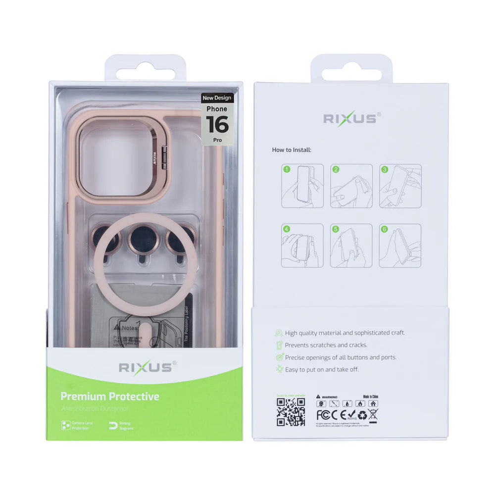 Robusztus tok Magsafe-fel iPhone 16 Pro-hoz (világosrózsaszín)
