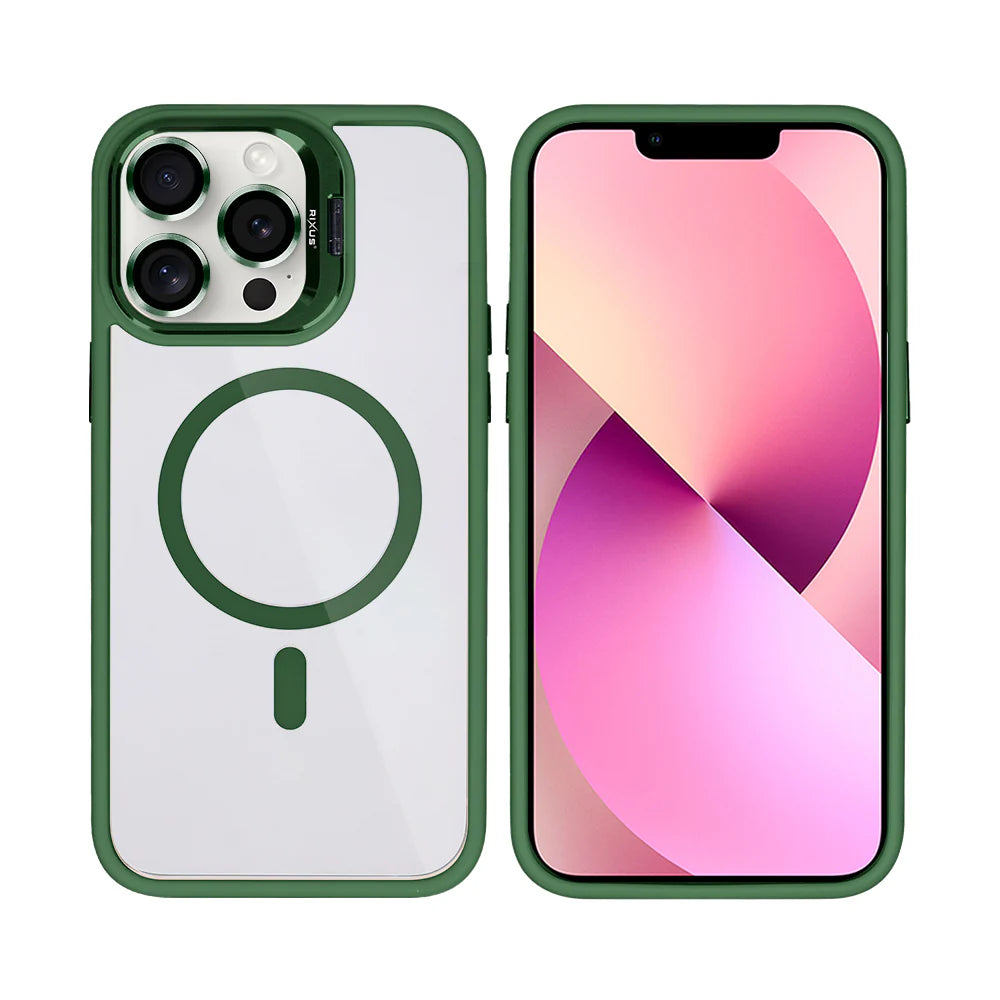 Masszív tok Magsafe-fel iPhone 13 Pro-hoz (sötétzöld)