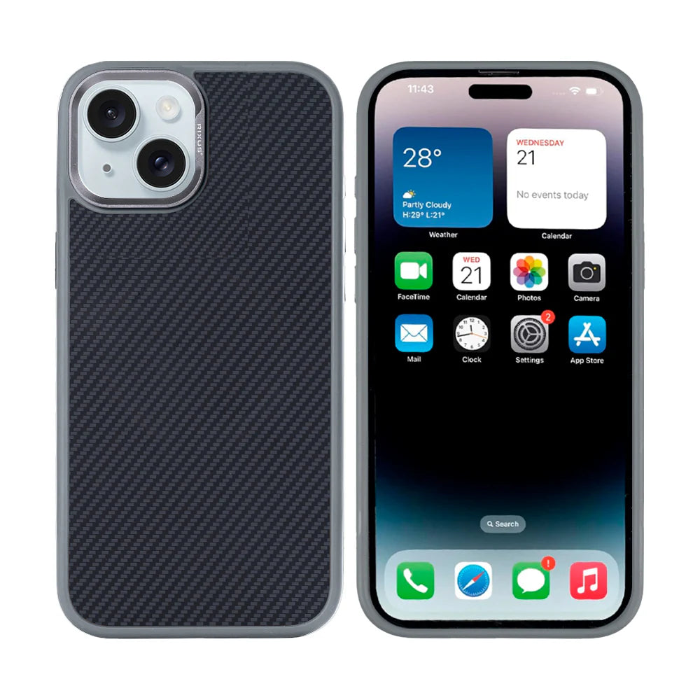 Carbon Magsafe-tel iPhone 15-höz (Titanium Grey)