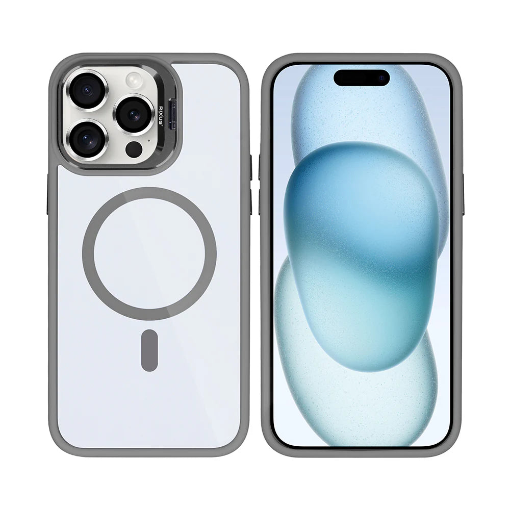 Masszív Magsafe tok iPhone 15 Pro telefonhoz (Titanium Grey)
