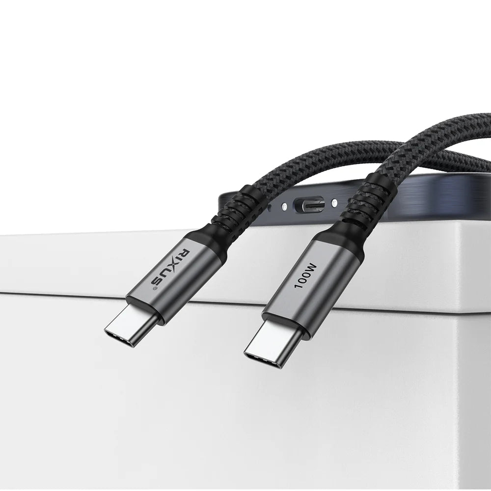 USB-C 2.0 – USB-C kábel, 100 W, dobozzal, Space Gray (300 cm)