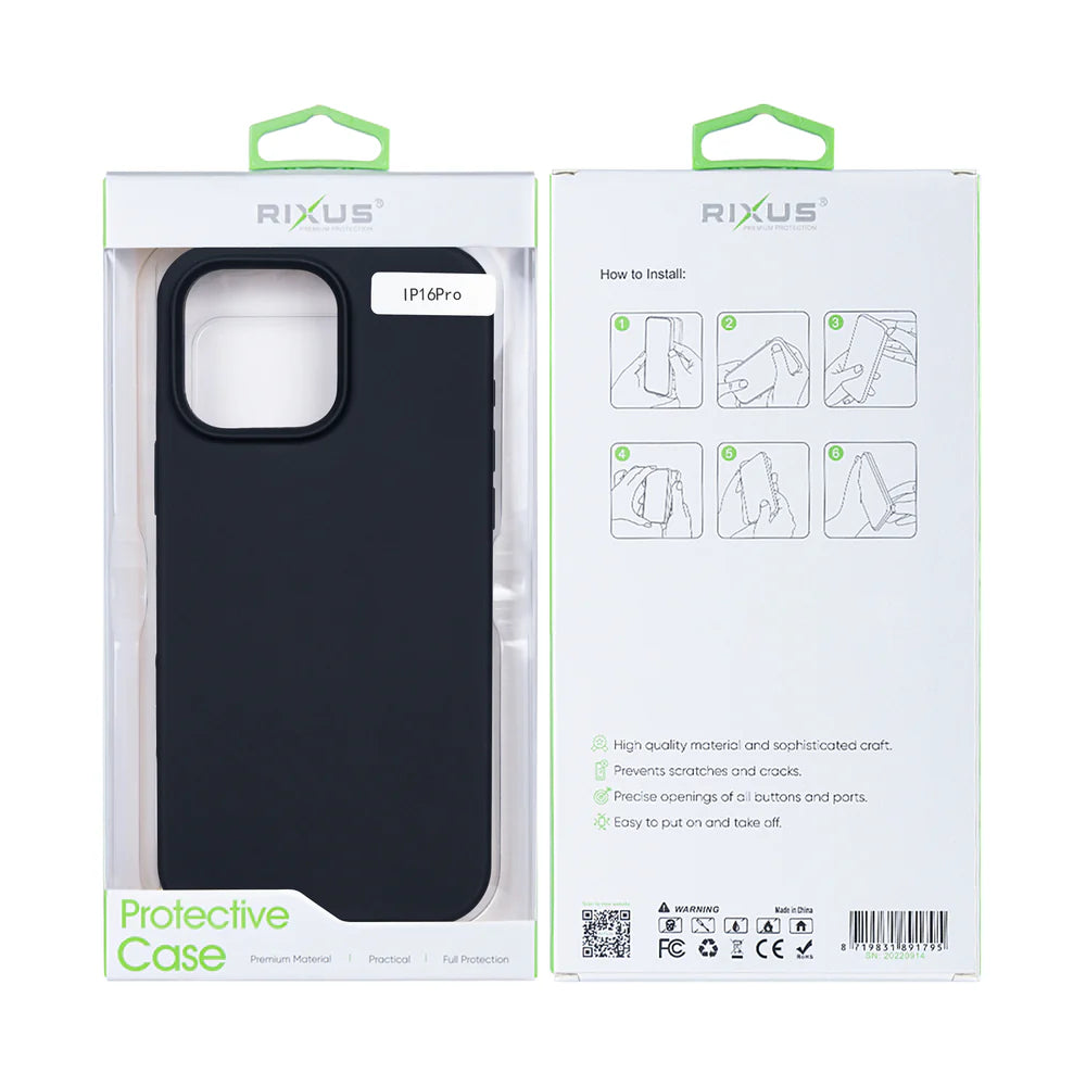 Puha TPU tok iPhone 16 Pro készülékhez (fekete)