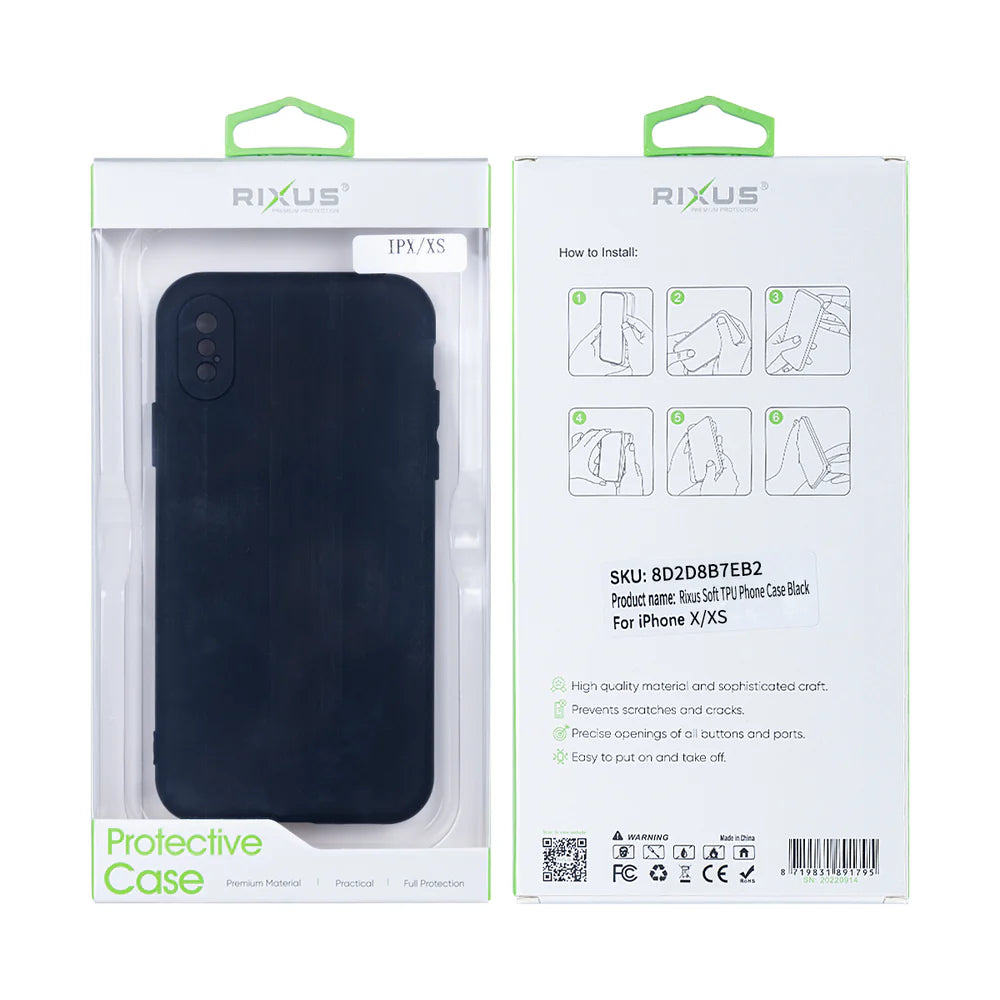 Puha TPU tok iPhone X készülékhez (fekete)