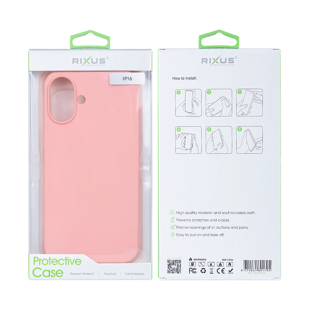 Puha TPU tok MagSafe-fel iPhone 16-hoz (Rózsaszín)