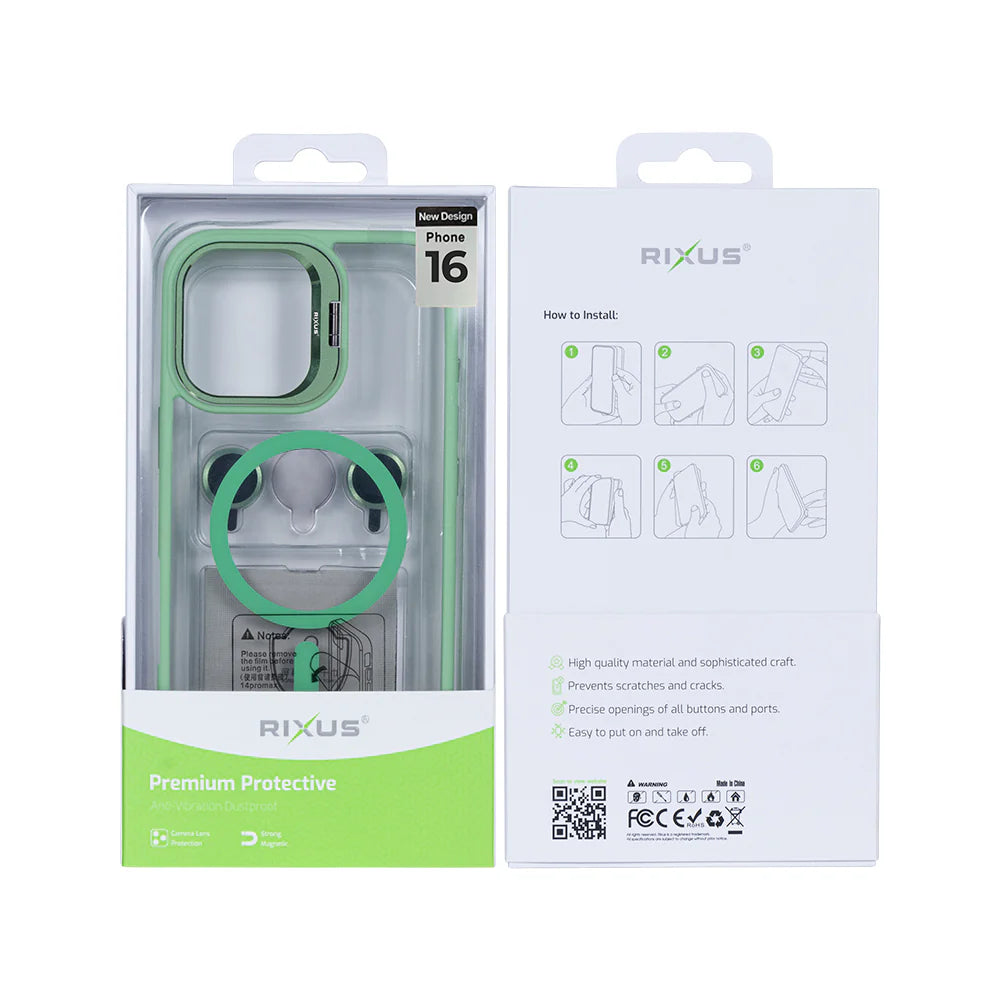 Masszív MagSafe tok iPhone 16 készülékhez (világoszöld)