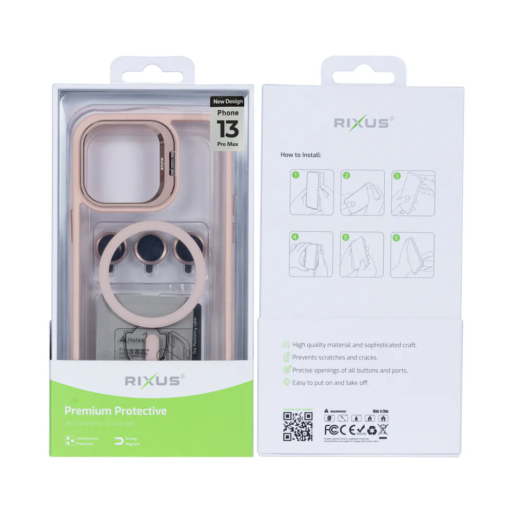 Masszív MagSafe tok iPhone 13 Pro Max készülékhez (világosrózsaszín)