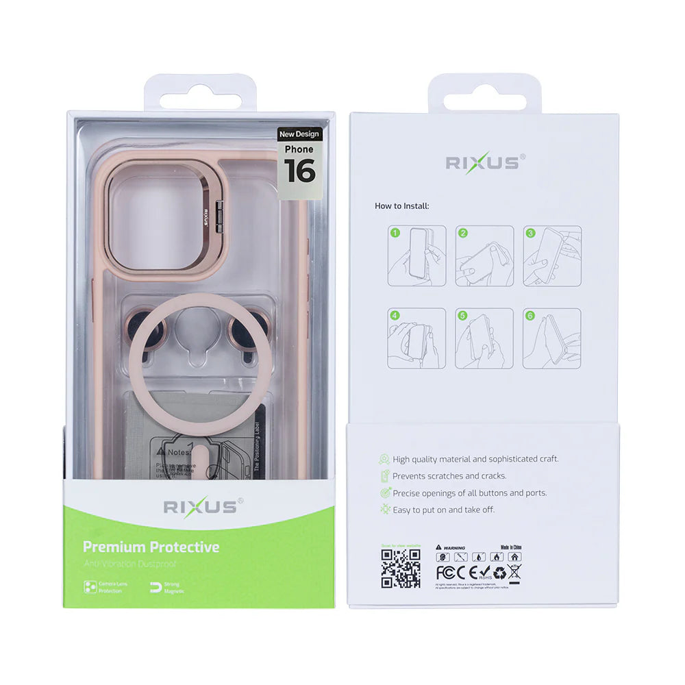 Masszív Magsafe tok iPhone 16-hoz (Rózsaszín)