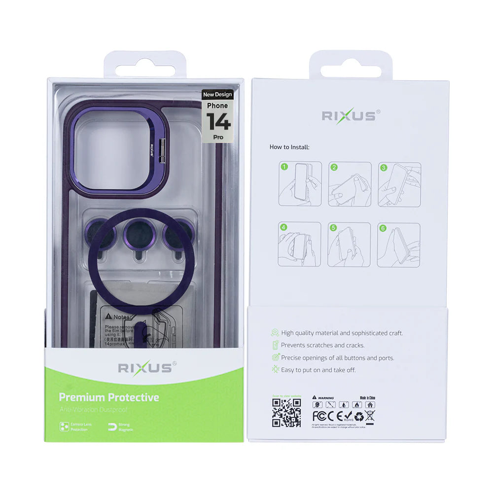 Masszív tok MagSafe-fel iPhone 14 Pro-hoz (sötétlila)