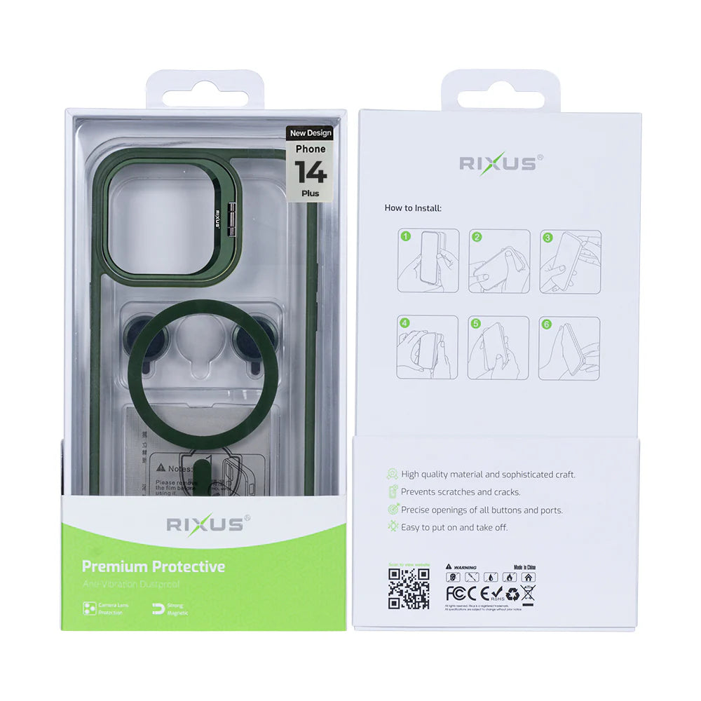 Masszív MagSafe tok iPhone 14 Plus készülékhez (sötétzöld)