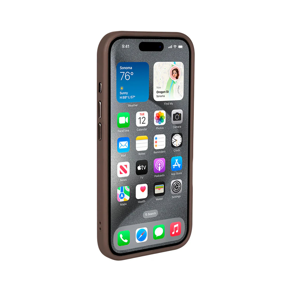 Carbon tok MagSafe-fel iPhone 15 Pro-hoz (barna)