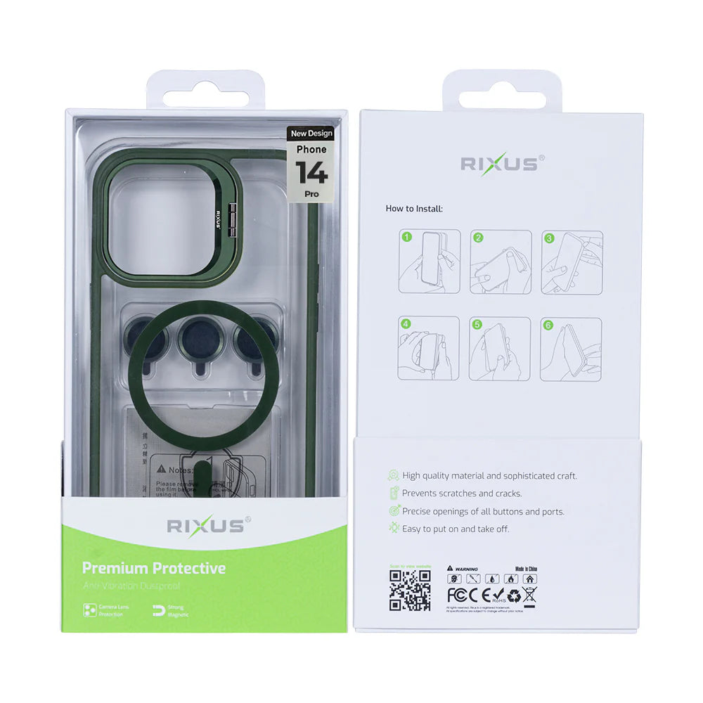 Masszív Magsafe tok iPhone 14 Pro készülékhez (Sötétzöld)