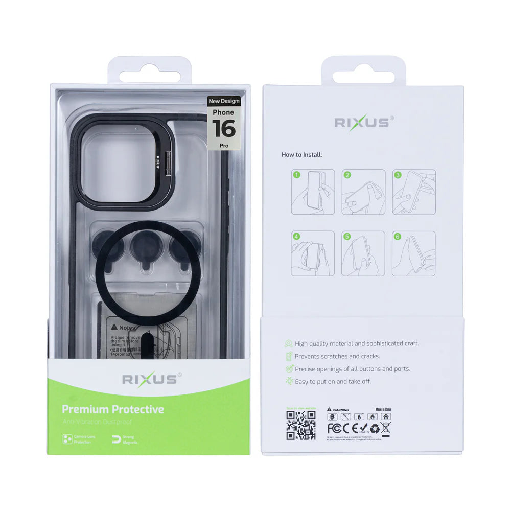 Masszív tok MagSafe-fel iPhone 16 Pro-hoz (fekete)