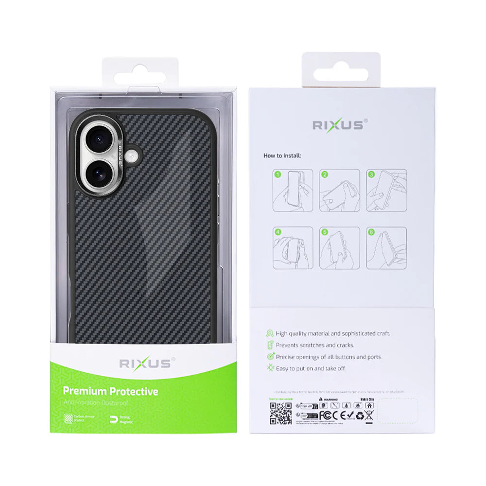Carbon tok MagSafe-fel iPhone 16-hoz (Titanium Black)