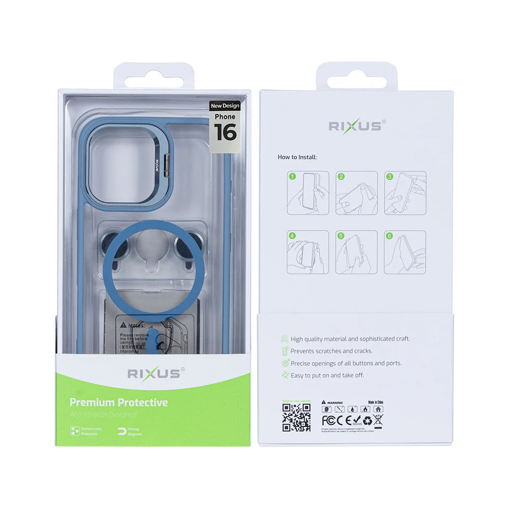 Masszív tok Magsafe-tel iPhone 16-hoz (világoskék)
