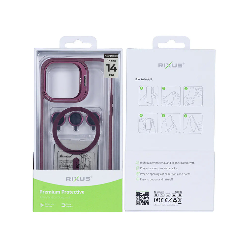 Masszív Magsafe tok iPhone 14 Pro készülékhez (sötétrózsaszín)