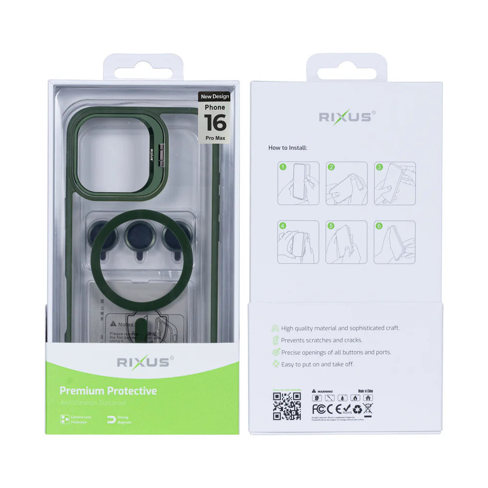 Masszív MagSafe tok iPhone 16 Pro Max készülékhez (sötétzöld)