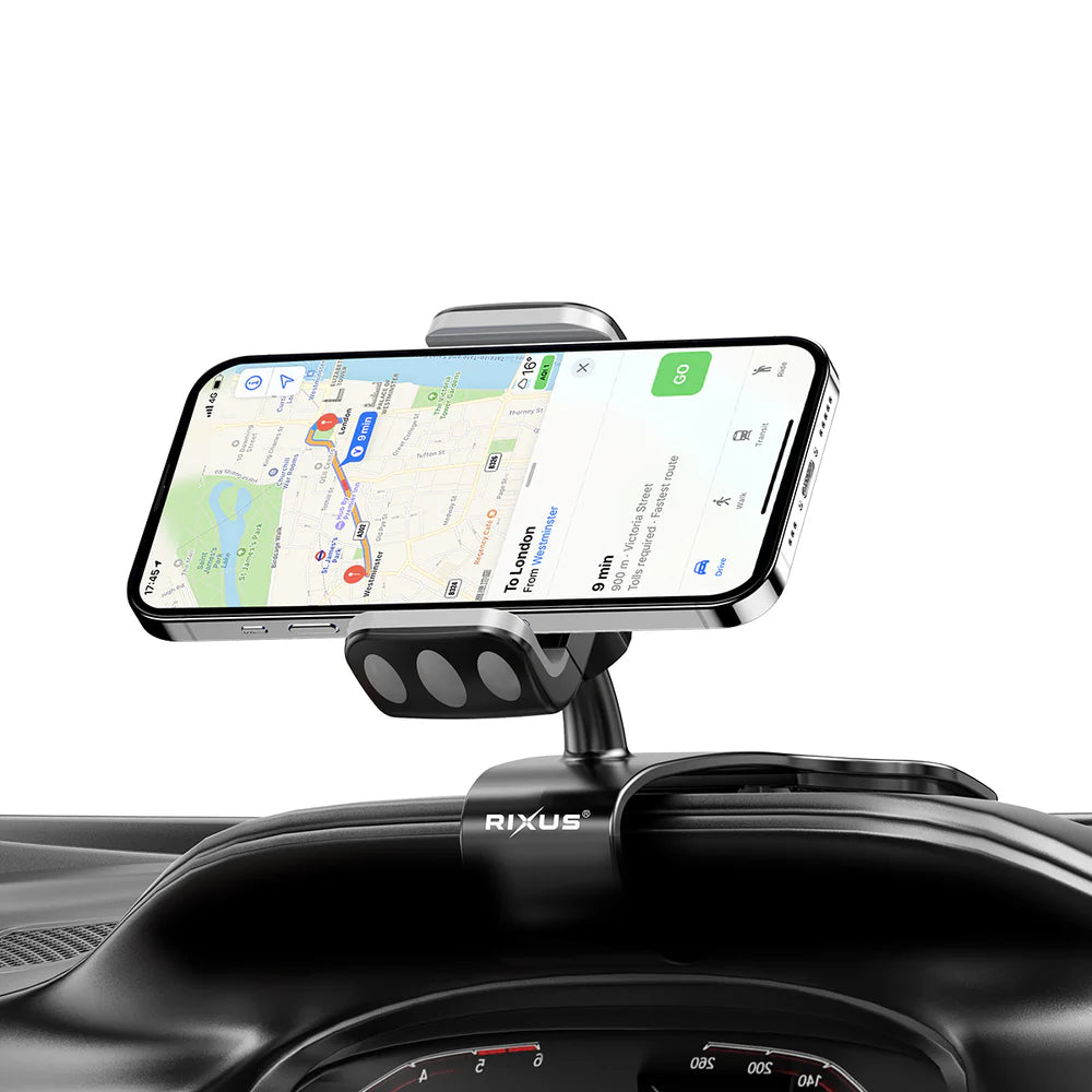 360°-os autós telefontartó HUD rendszerhez (fekete)