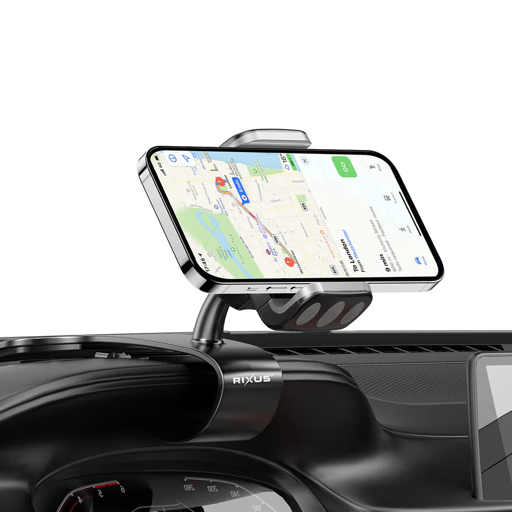360°-os autós telefontartó HUD rendszerhez (fekete)