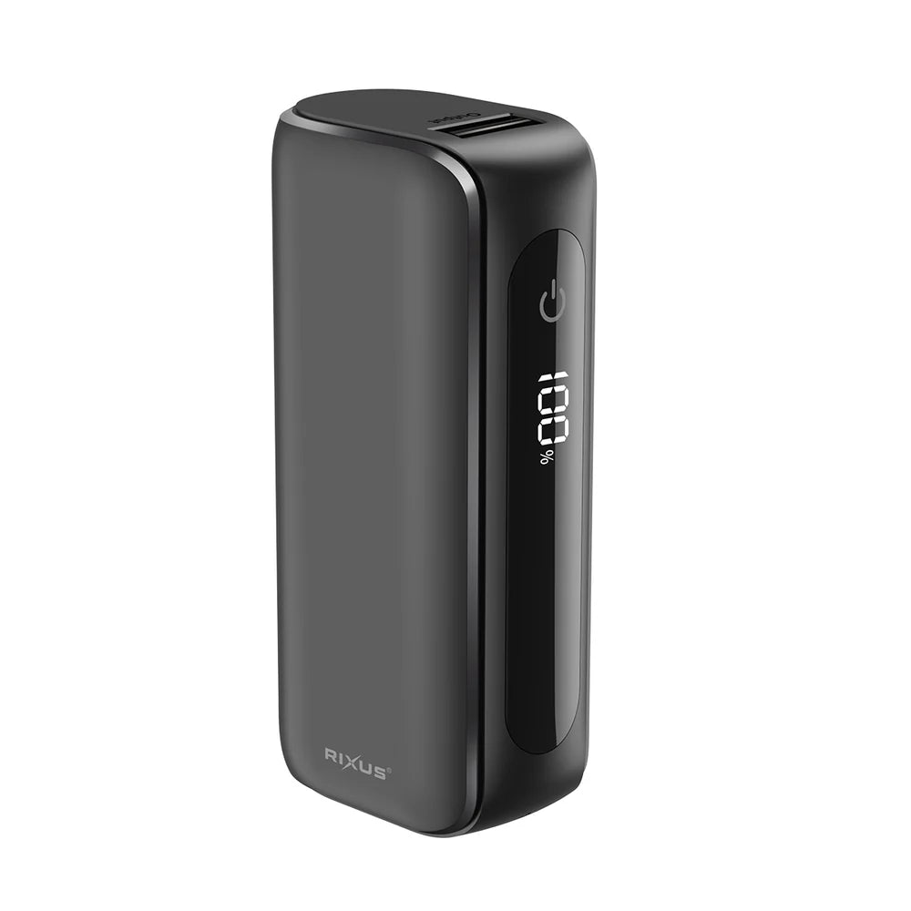 Kompakt Powerbank digitális kijelzővel 5000 mAh (fekete)