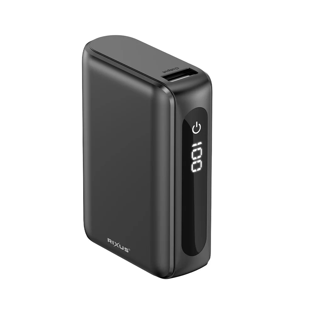 Kompakt powerbank digitális kijelzővel 10000 mAh (fekete)