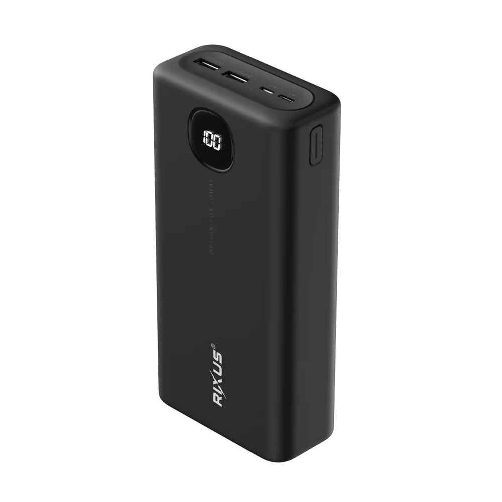Nagy kapacitású powerbank, 40 000 mAh (fekete)