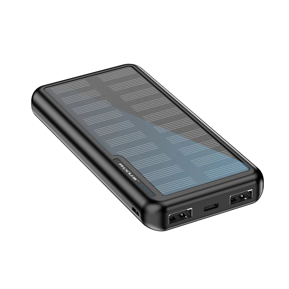 Napelemes powerbank 10000 mAh (fekete)
