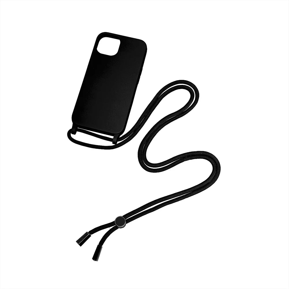 TPU tok pánttal iPhone 15 Pro telefonhoz (Fekete)