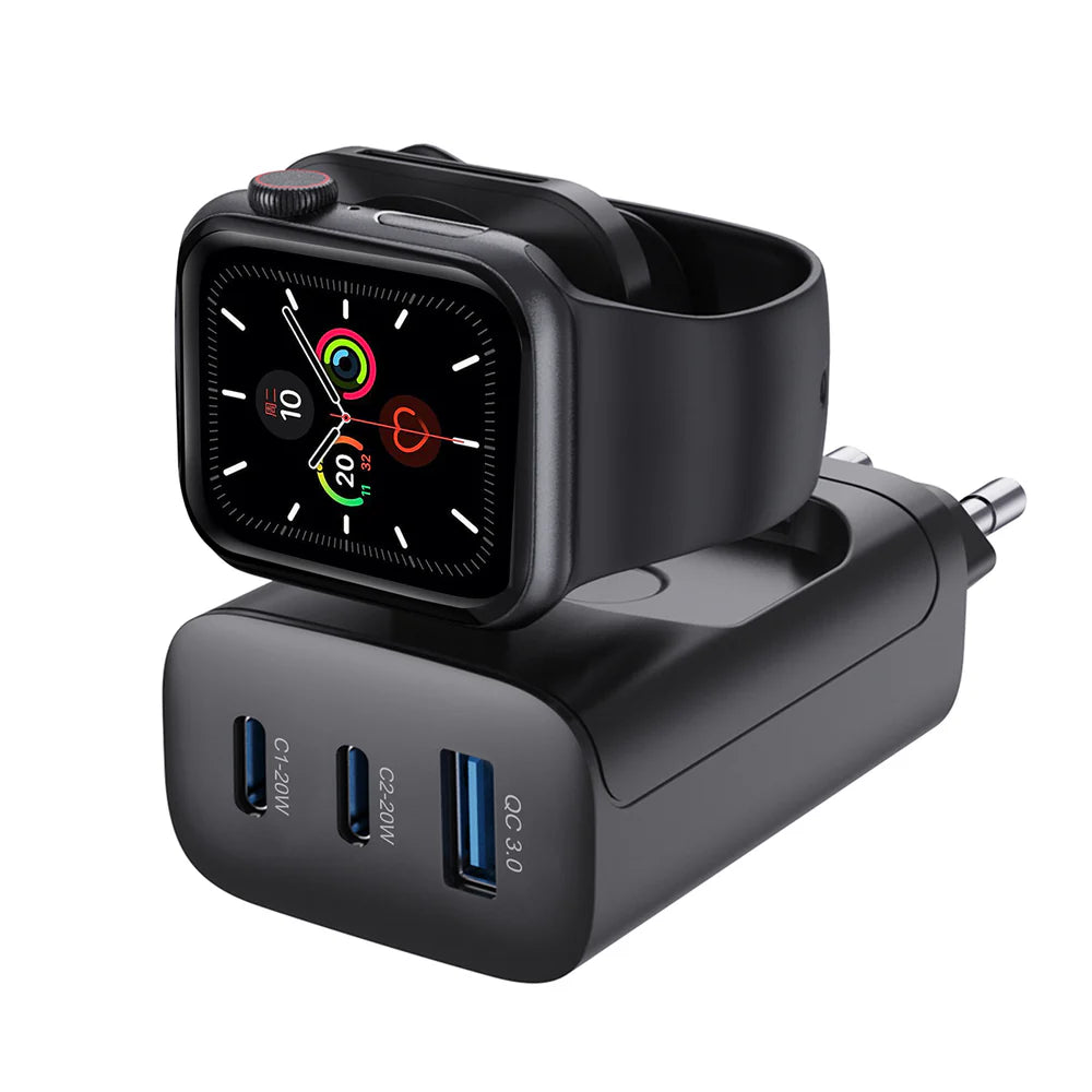 43 W-os töltőblokk Apple Watchhoz, iPhone-hoz és AirPods-hoz (fekete)