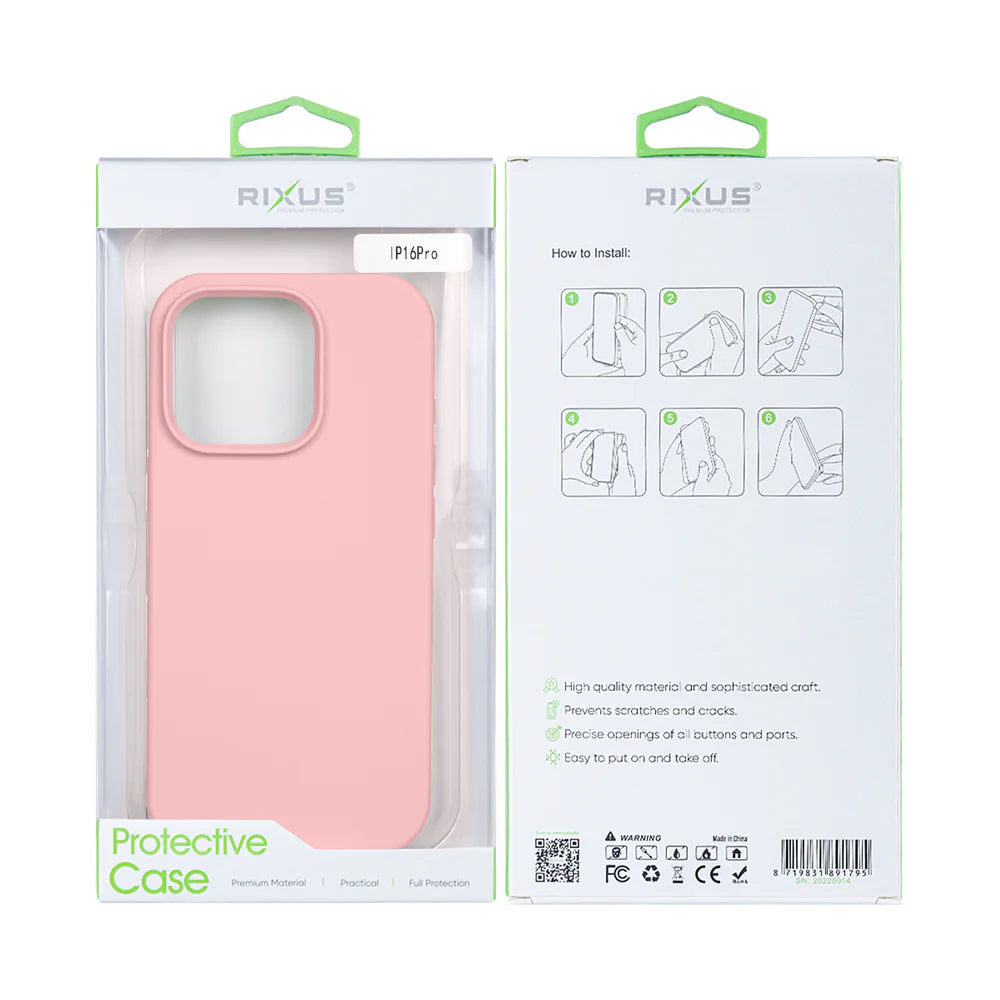 Puha TPU tok MagSafe-fel iPhone 16 Pro készülékhez (Rózsaszín)