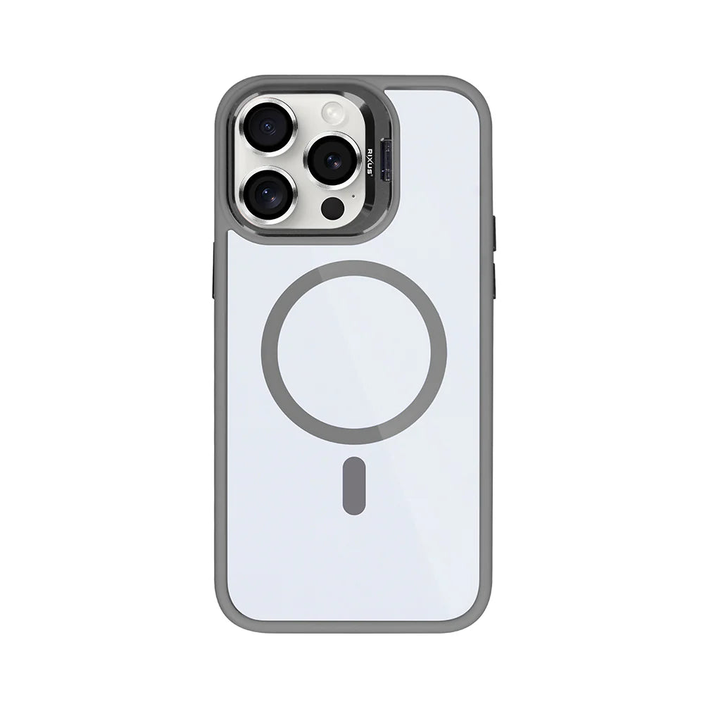 Masszív Magsafe tok iPhone 15 Pro telefonhoz (Titanium Grey)