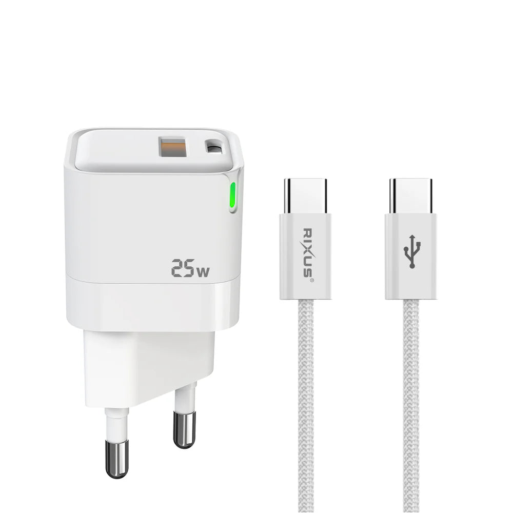 25 W-os töltő USB-C – USB-C kábellel (100 cm)
