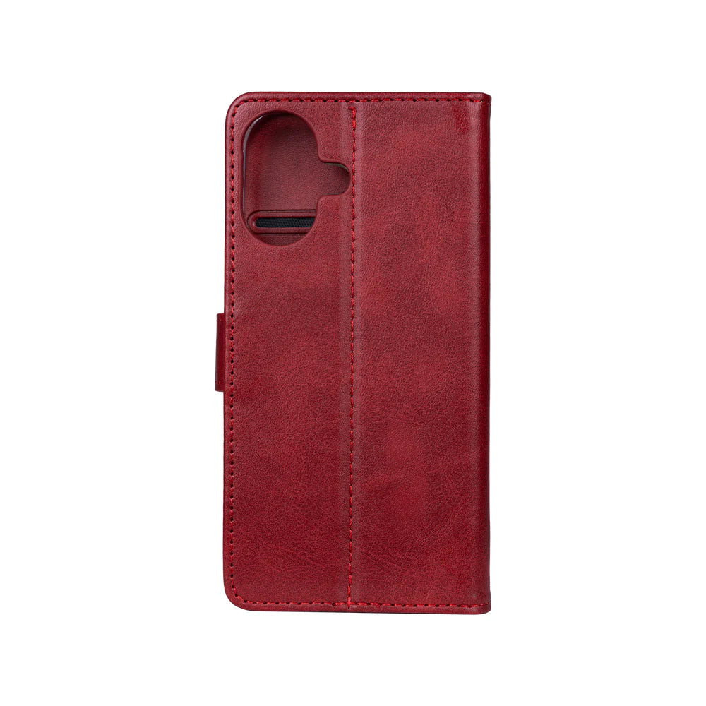 Könyvtok iPhone 16 telefonhoz (piros)