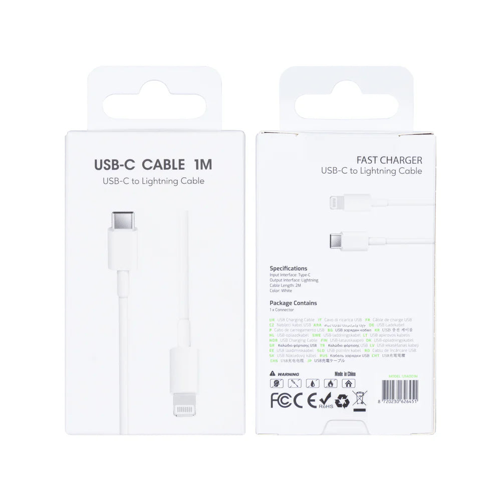 USB-C – Lightning kábel dobozzal (100 cm)