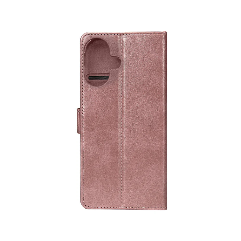 Könyvtok iPhone 16 telefonhoz (Rózsaszín)