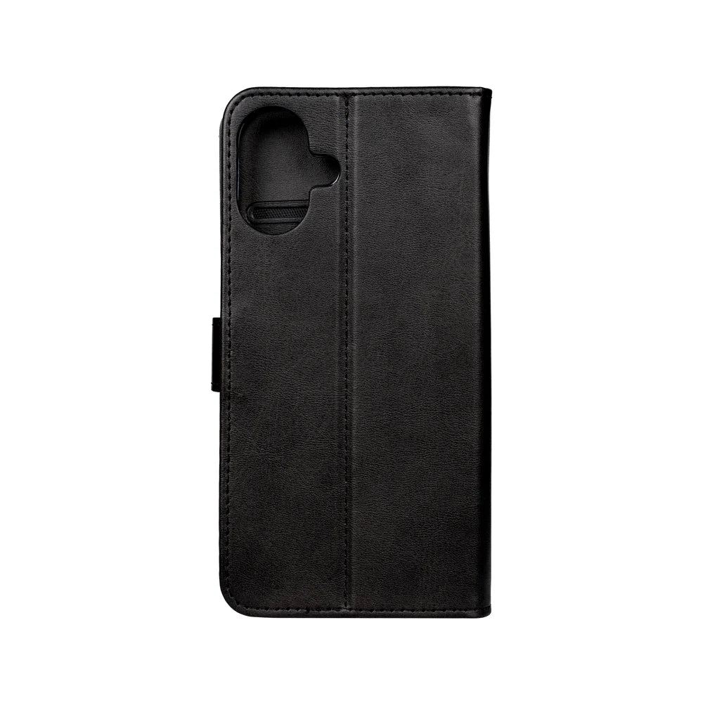 Könyvtok iPhone 16 telefonhoz (Fekete)