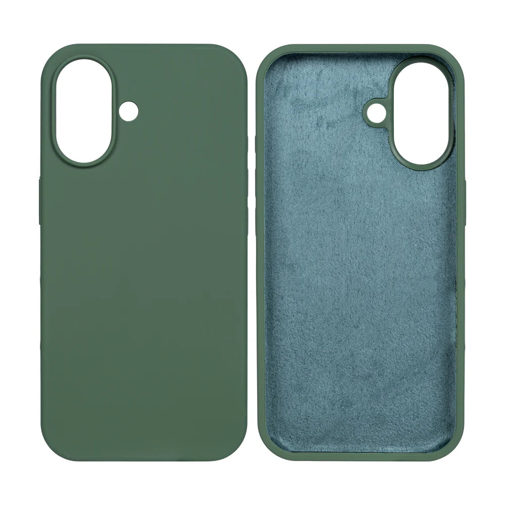 Puha TPU tok iPhone 16-hoz (sötétzöld)