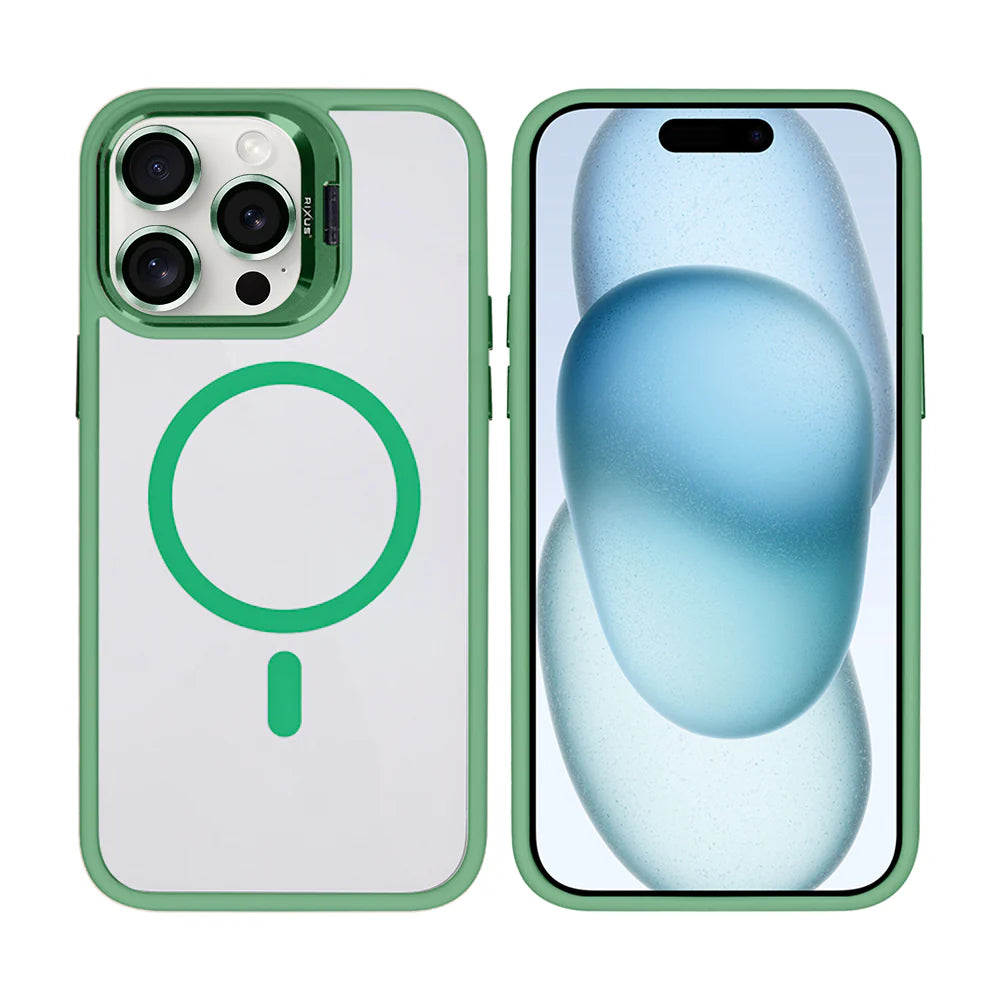 Masszív Magsafe tok iPhone 15 Pro telefonhoz (Világoszöld)