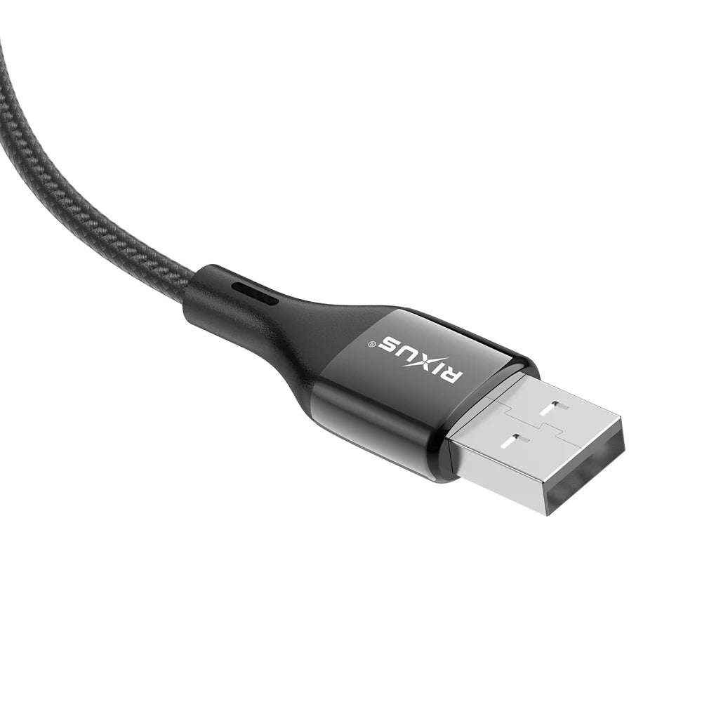 USB-A – Lightning kábel LED kijelzővel, dobozzal, fekete (100 cm)
