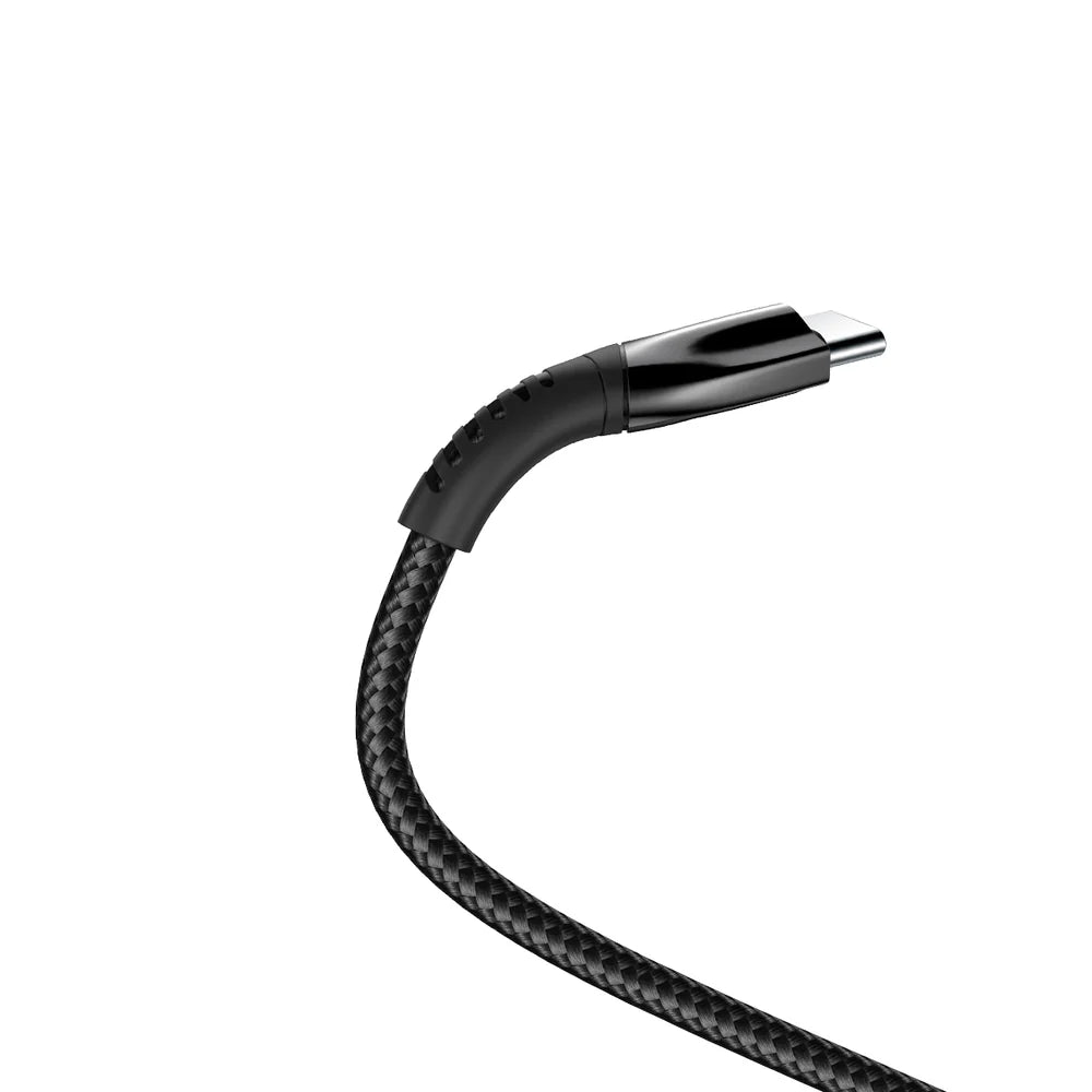 Alumínium USB-A – USB-C adatkábel dobozzal, fekete (100 cm)