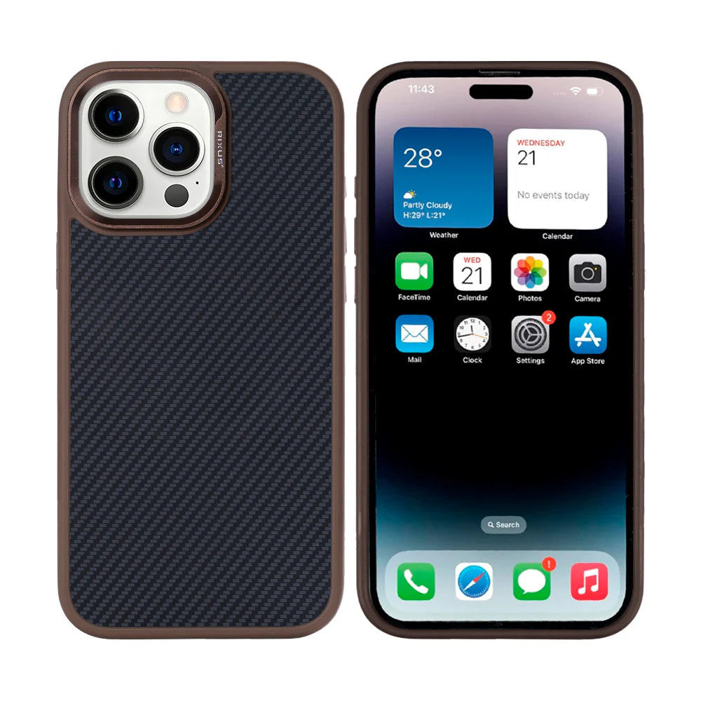 Carbon tok MagSafe-fel iPhone 14 Pro Max készülékhez (barna)