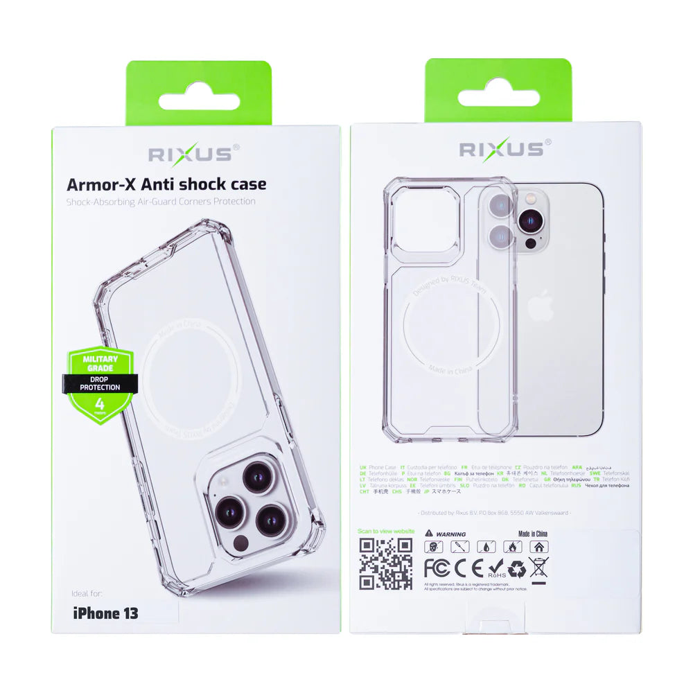 Anti Shock tok iPhone 13-hoz Magsafe-fel (Átlátszó)