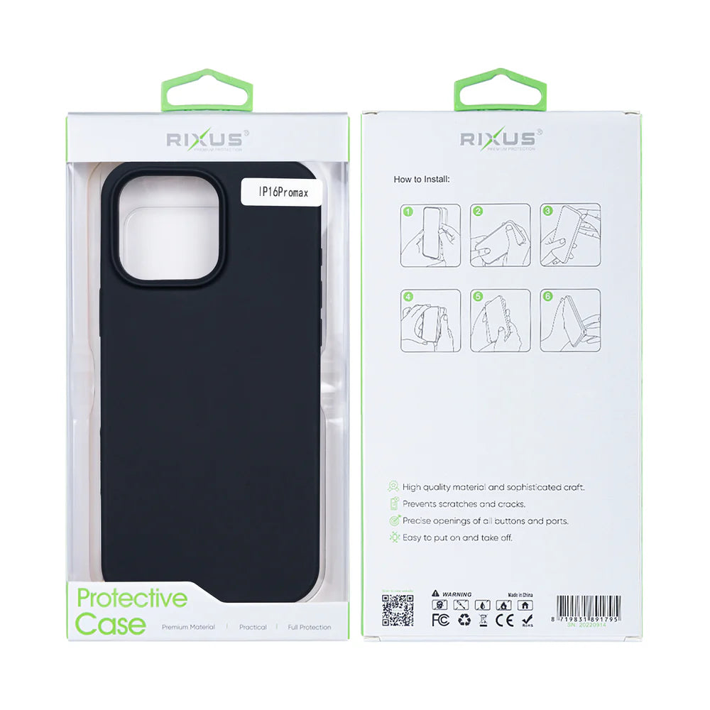 Puha TPU tok MagSafe-fel iPhone 16 Pro Max készülékhez (fekete)