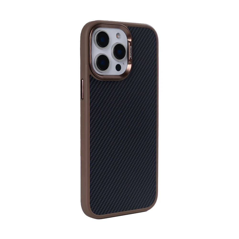 Carbon tok MagSafe-fel iPhone 13 Pro Max telefonhoz (barna)