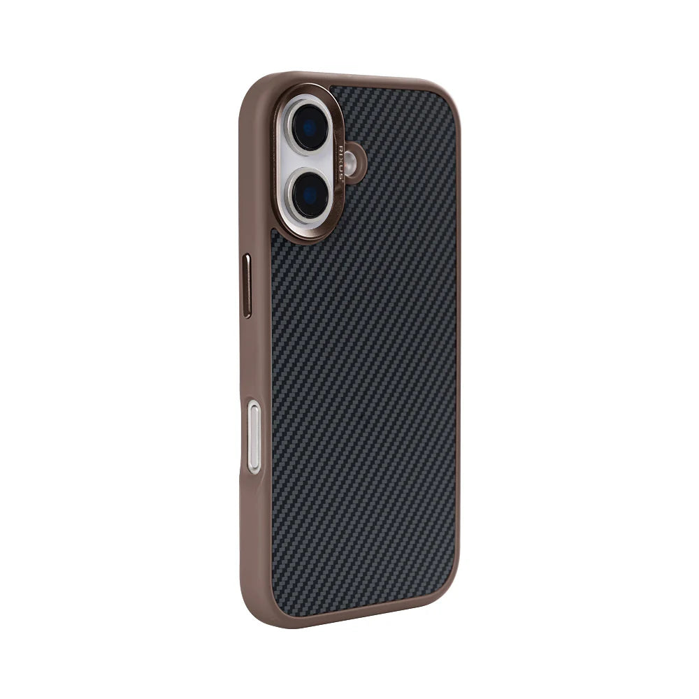Carbon tok MagSafe-szel iPhone 16-hoz (barna)