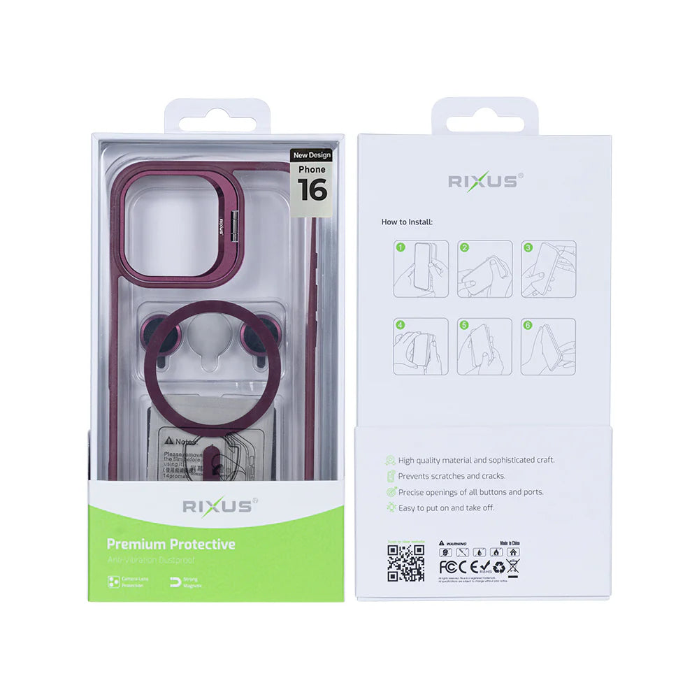 Masszív MagSafe tok iPhone 16 készülékhez (sötét rózsaszín)