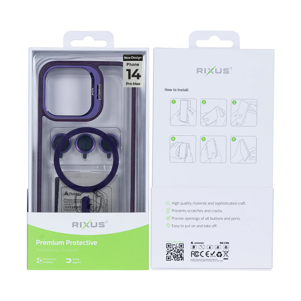 Masszív Magsafe tok iPhone 14 Pro Max készülékhez (Sötétlila)