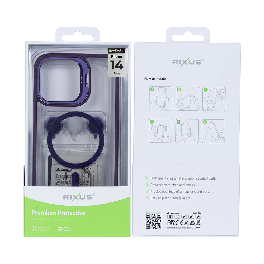 Masszív MagSafe tok iPhone 14 Plus készülékhez (lila)