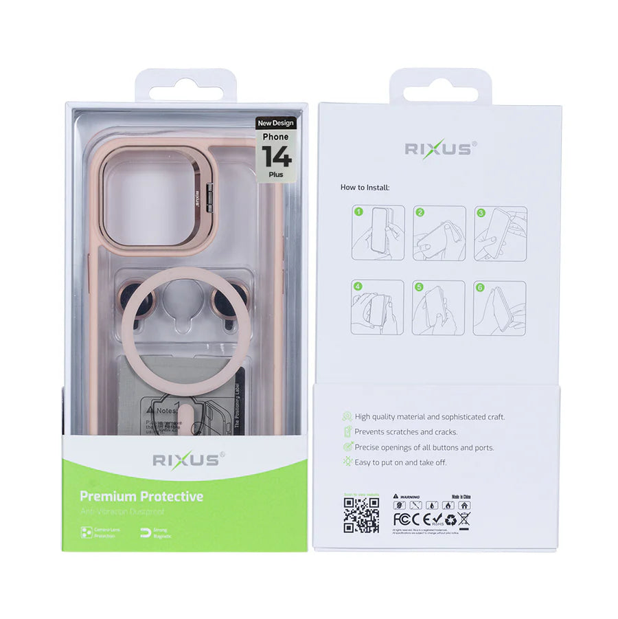 Masszív tok MagSafe-fel iPhone 14 Plus-hoz (Rózsaszín)